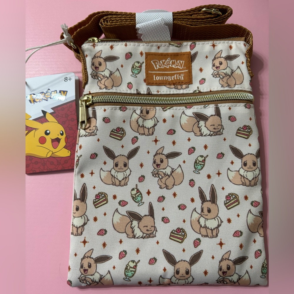Loungefly Pokémon Eevee Crossbody Bag - Cream Brown